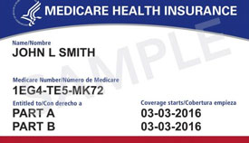 medicare card example assistance with choosing medicare with Brian Hall in dallas texas